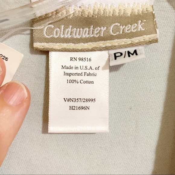 Coldwater Creek Vintage 80’s style lace light blue embroidered crochet crop. P/M - Picture 5 of 10